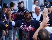 Los Braves vencieron 3-2 a los Dodgers para empatar la Serie Divisional de la Liga Nacional. EFE.