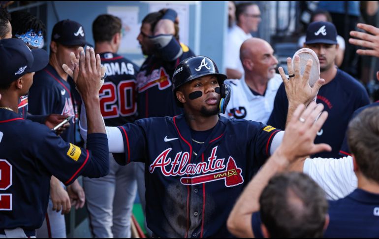 Los Braves vencieron 3-2 a los Dodgers para empatar la Serie Divisional de la Liga Nacional. EFE.