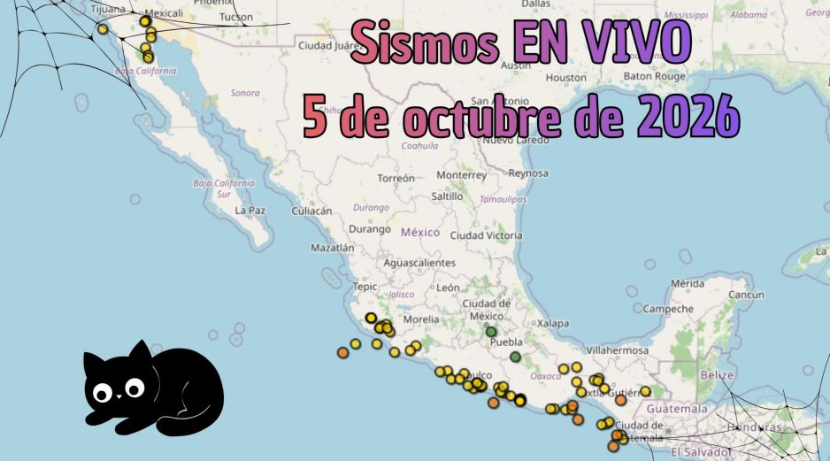 EN VIVO | Sismos en México | Lunes 5 de octubre. ESPECIAL / SSN