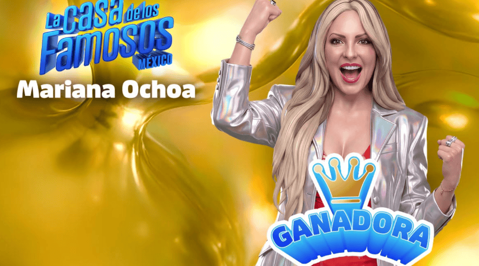 Mariana Ochoa ganó 4 millones de pesos en La Casa de los Famosos México 2026, pero tras el pago de impuestos federales y locales al SAT, la cantante recibirá una cifra  menor. ESPECIAL/ Facebook/ La Casa de los Famosos México
