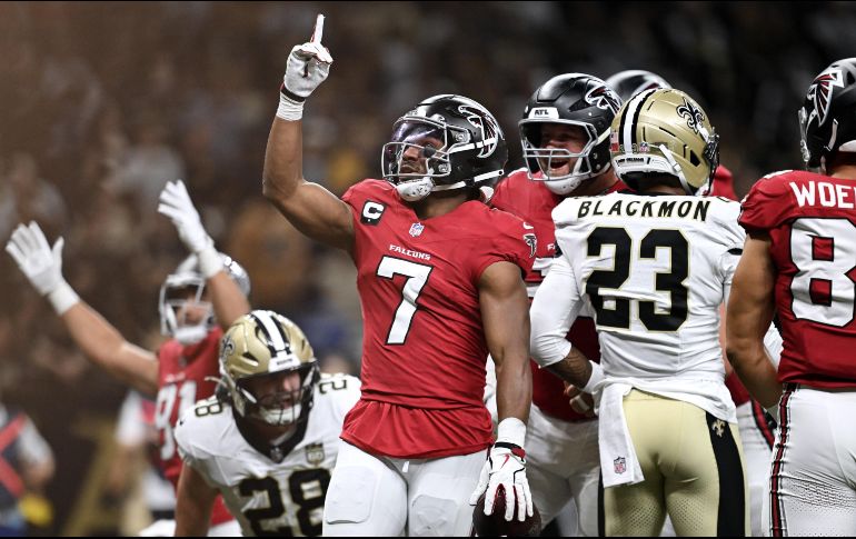 Brian Robinson. El corredor lideró el ataque terrestre de los Falcons con 145 yardas y dos anotaciones ante los Saints. AP/E. Hall
