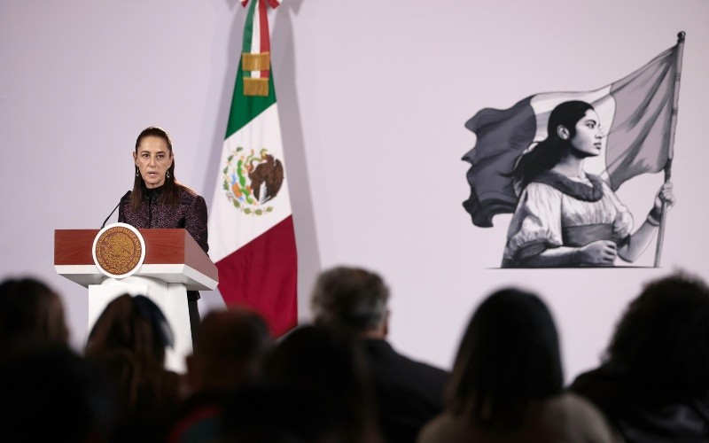 La presidenta de México, Claudia Sheinbaum presentó al Congreso de la Unión para expedir la Ley General para el Fortalecimiento y Armonización Catastral y Registral. EFE/J. Mendez