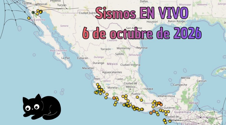 EN VIVO | Sismos en México | Martes 6 de octubre. ESPECIAL / SSN