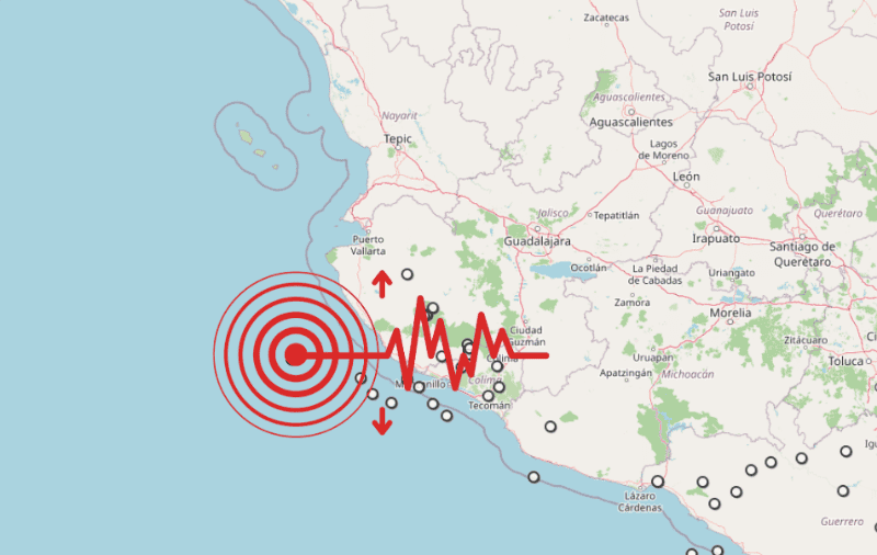 &nbsp;Sismo en Jalisco. ESPECIAL / SSN