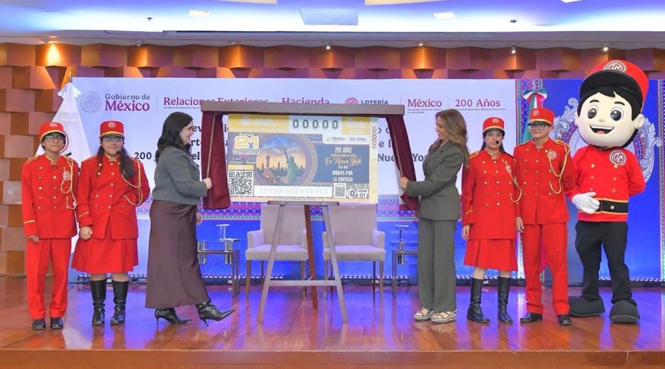 El billete del Sorteo Mayor 4030 conmemoró el Bicentenario del Consulado General de México en Nueva York. X/lotenal
