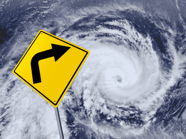 La nueva trayectoria de "Rachel" trazada por los expertos indica que el meteoro se aproxima nuevamente a la península de Baja California Sur. ESPECIAL / CANVA