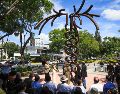 Además de la develación de “Tú y las nubes”, durante la ceremonia se anunciaron otros proyectos relacionados con el espacio público. EL INFORMADOR/J. Acosta