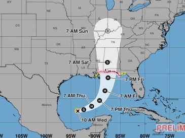 "Isaías" es la novena tormenta con nombre de la temporada del Atlántico. EFE/NOAA-NHC