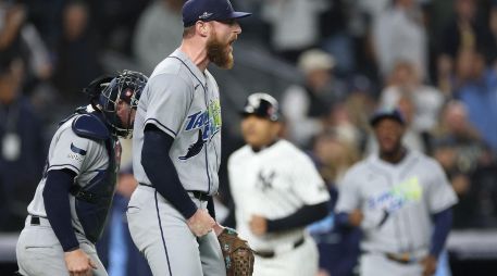 Los Yankees quedaron eliminados de la postemporada tras caer ante los Rays en un cerrado tercer encuentro de la Serie Divisional. AFP.