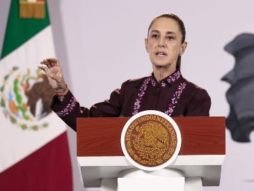 Claudia Sheinbaum, en "La Mañanera del pueblo". EFE / J. Méndez