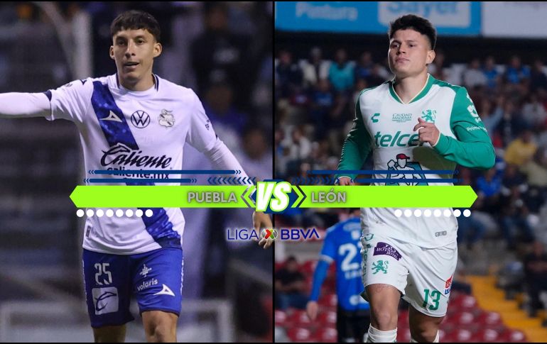 La Franja del Puebla recibe a los Panzas Verdes de León en el inicio de la J11. ESPECIAL / IMAGO7 y CANVA