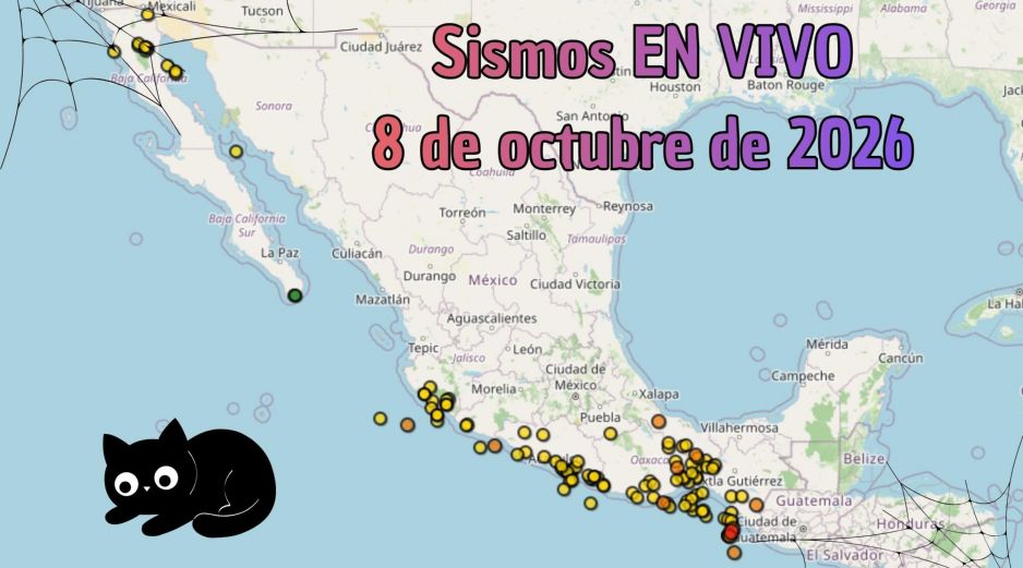 EN VIVO | Sismos en México | Jueves 8 de octubre. ESPECIAL / SSN