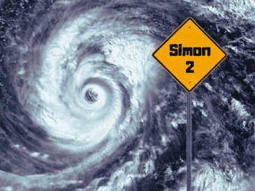 El sistema tropical conocido como "Simon" ha incrementado su fuerza de manera significativa en las últimas horas. ESPECIAL / CANVA