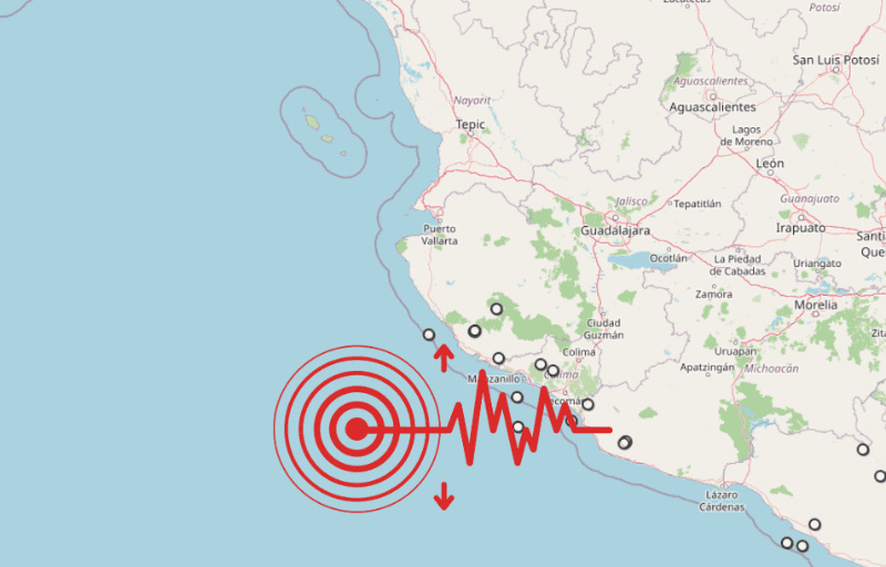 &nbsp;Sismo en Jalisco. ESPECIAL / SSN
