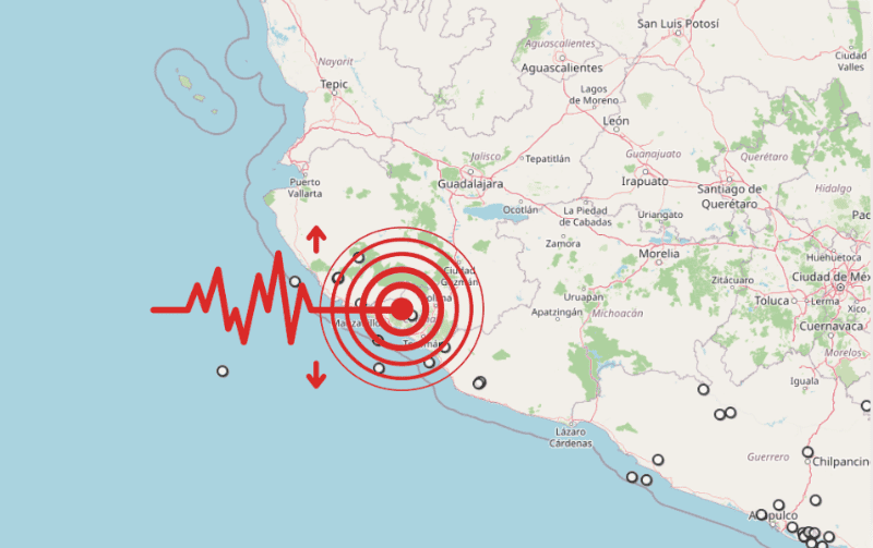 &nbsp;Sismo en Colima. ESPECIAL / SSN