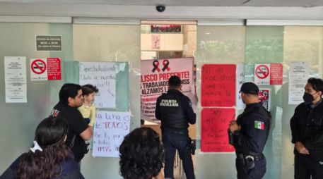 Las protestas realizadas en la ciudad forman parte de las manifestaciones que se realizan a nivel nacional por empleados del IMSS. ESPECIAL