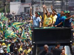 El ultraderechista Bolsonaro, y ganador de la primera vuelta, visitó el estado de Río de Janeiro. EFE / A. LACERDA