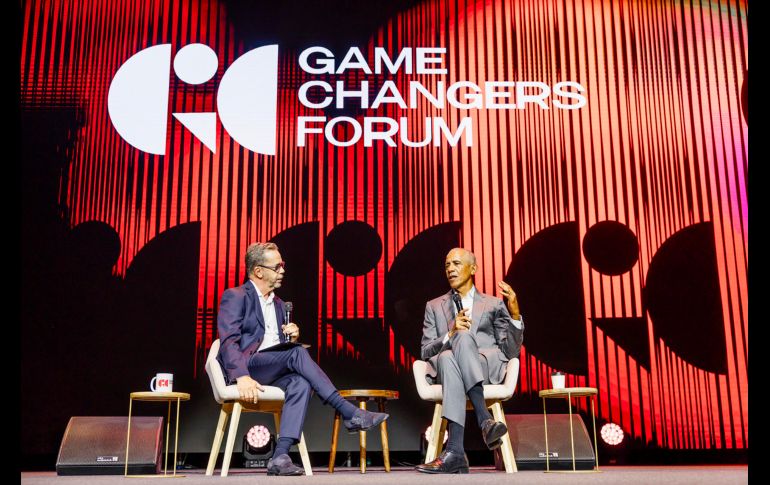El expresidente de Estados Unidos Barack Obama participó en el Game Changers Forum, celebrado hoy en Lisboa. EFE/Game Changers-N. Ramos