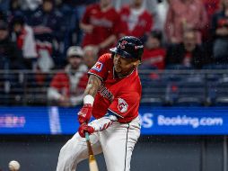 El dominicano castigó un lanzamiento de Sean Burke y conectó un cuadrangular que encontró a Steven Kwan en las bases. INSTAGRAM / @cleguardians