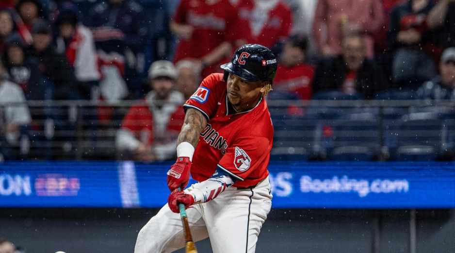 El dominicano castigó un lanzamiento de Sean Burke y conectó un cuadrangular que encontró a Steven Kwan en las bases. INSTAGRAM / @cleguardians