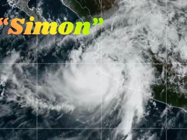 El paso del huracán "Simon" genera condiciones de extrema peligrosidad en varios estados del occidente del país. ESPECIAL / NHC