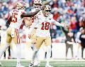 El pateador de los 49ers, Eddy Piñeiro (#18), fue determinante para el triunfo de San Francisco en Seattle. AFP