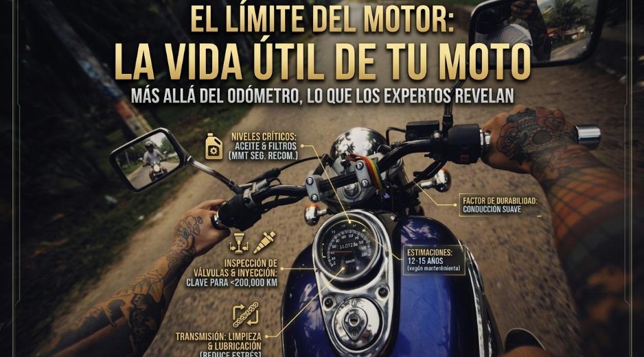 La expectativa de vida de un vehículo de dos ruedas varía entre los 12 y 15 años, un periodo que está directamente condicionado por la cilindrada, el tipo de conducción y los servicios preventivos. IA/GEMINI