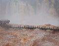 Las cataratas del Iguazú, declaradas Patrimonio Natural de la Humanidad por la Unesco, constituyen uno de los principales atractivos turísticos de Brasil y Argentina. EFE / C. RIZZI