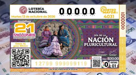El billete del Sorteo Mayor 4031 conmemoró el Día de la Nación Pluricultural. X/lotenal