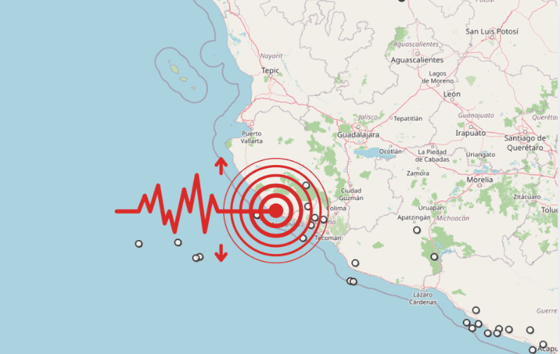 &nbsp;Sismo en Jalisco. ESPECIAL / SSN
