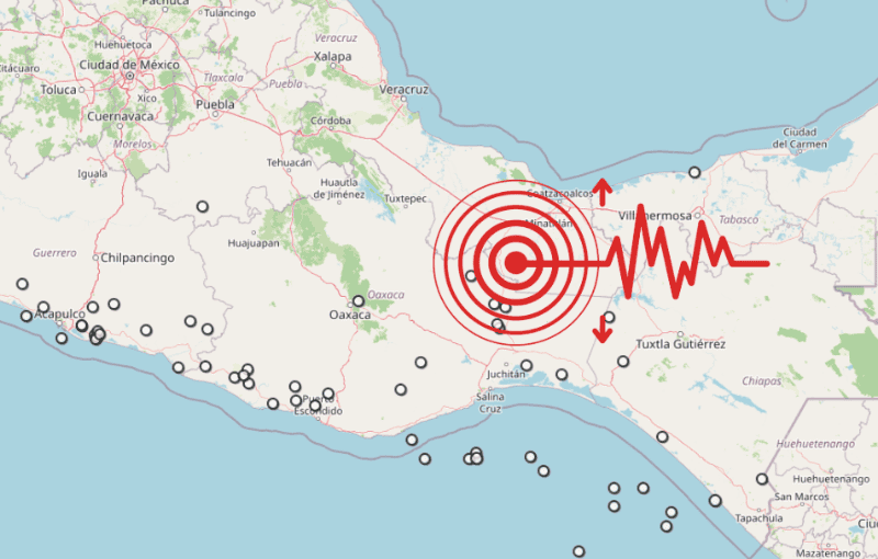 &nbsp;Sismo en Veracruz. ESPECIAL / SSN
