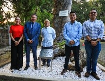 En la develación de la placa, Frangie destacó cómo las y los vecinos se han apropiado de la colonia en cada nueva intervención propuesta. EL INFORMADOR/J. Acosta