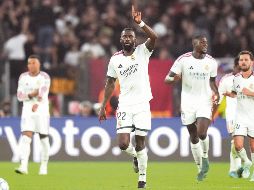 Antonio Rudiger celebra tras anotar el cuarto gol del Real Madrid. AP/A. Tarantino