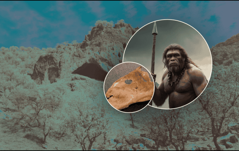 El lugar estaba situado dentro de la cueva, justo detrás de un gran bloque de piedra vertical que los neandertales probablemente usaban como referencia. EFE / G. Barker