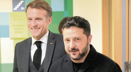 Volodymyr Zelenskyy se reunió con Emmanuel Macron en Bruselas para buscar mayor respaldo militar y diplomático de Europa. EFE