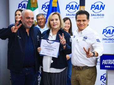 El dirigente del PAN en Jalisco resaltó que Bañuelos "entregó cuerpo y alma y vida" a la función pública como presidenta municipal. EL INFORMADOR / J. Acosta