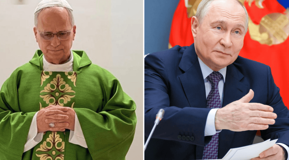 Putin le deseó al Papa León XIV buena salud y una pronta recuperación. EFE / Vaticano / EFE / ARCHIVO