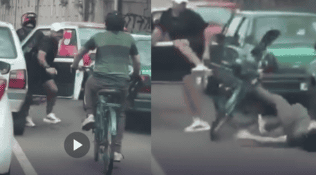 El video viral muestra que la agresión física terminó tan rápido como empezó, sin que los testigos presenciales intervinieran de manera directa para separar a los dos hombres involucrados en la riña. ESPECIAL