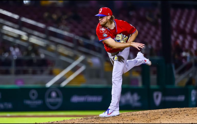 Patrick Murphy brilló en su debut con Charros de Jalisco al liderar la blanqueada de 6-0 sobre los Jaguares de Nayarit. CORTESÍA/CHARROS DE JALISCO.