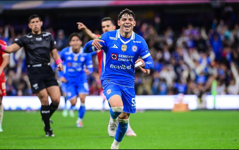 El juvenil Rogelio González marcó el quinto gol del Cruz Azul, que presentó una alineación alternativa. IMAGO7/A. Chávez