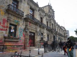 El Palacio de Gobierno fue dañado por algunos manifestantes. EL INFORMADOR / J. ACOSTA