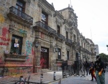 El Palacio de Gobierno fue dañado por algunos manifestantes. EL INFORMADOR / J. ACOSTA