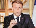 El presidente Emmanuel Macron dirigió un mensaje en cadena nacional tras la crisis social. AFP