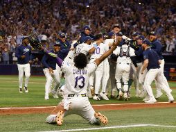 Tampa Bay venció a Cleveland y conquistó el título de la Liga Americana para regresar a la Serie Mundial tras ocho años de ausencia. AFP.