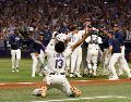 Tampa Bay venció a Cleveland y conquistó el título de la Liga Americana para regresar a la Serie Mundial tras ocho años de ausencia. AFP.