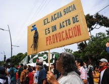 Los manifestantes denunciaron que no tienen agua 