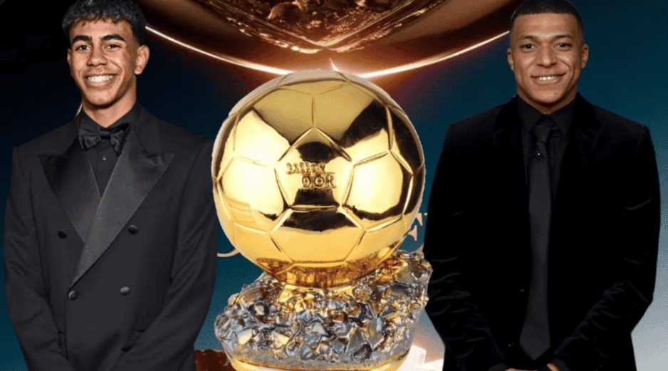 Duelo de titanes: Lamine Yamal y Kylian Mbappé se enfrentan este domingo en el Spotify Camp Nou, solo 24 horas antes de la gala del Balón de Oro. CANVA/ESPECIAL