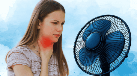 Dormir expuesto directamente al aire del ventilador puede provocar resequedad en la nariz y boca. ESPECIAL / CANVA