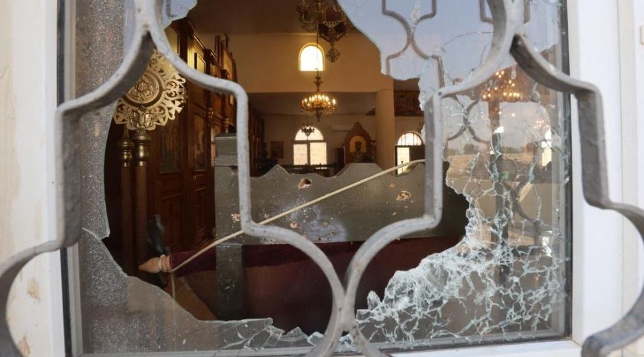 Las autoridades jordanas mantienen la búsqueda de los sospechosos del ataque armado ocurrido durante una ceremonia fúnebre en la iglesia griega ortodoxa de San Jorge, en la localidad de Hamud. AFP / S. Mohamad