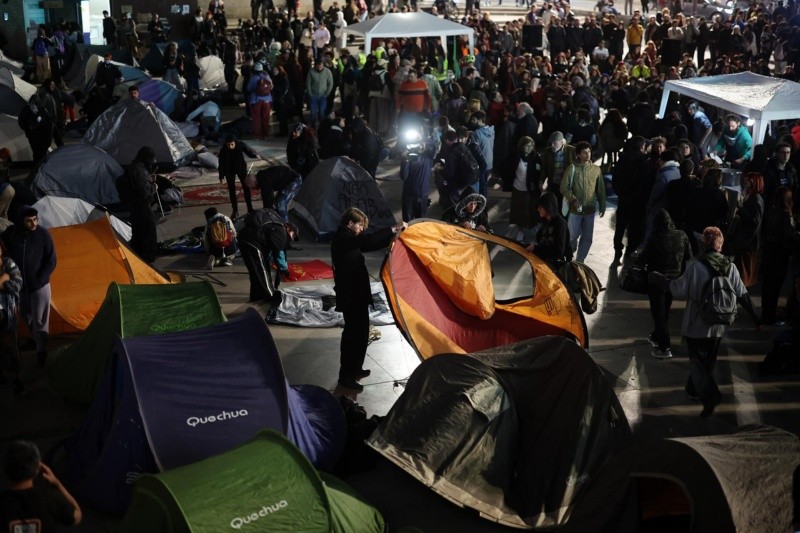 Los manifestantes en Portugal han usado las casas de campaña como forma de protesta. EFE / E. SILVA&nbsp;
